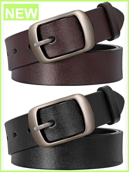 Women\'s Faux Leather Waist Belt with Elegant Buckle, Medium Size main image 6